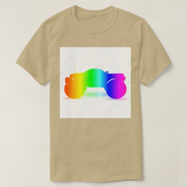 Rainbow Monster Lastbil 3 T Shirt (Design framsida)