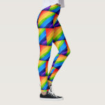 Rainbow Mönster Leggings<br><div class="desc">Regnbågben. Dessa vibrerande baljor dekoreras med en vattenfärg stripe mönster i regnbåge i färg. Ursprunglig vattenfärg © Michele Davies.</div>