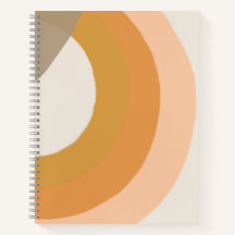 Rainbow mönster modern boho notebook rosa orange