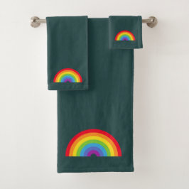 Rainbow mörk blått Towel