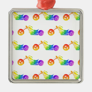 Rainbow Mortocycle Julgransprydnad Metall