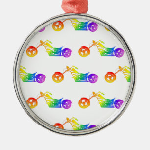 Rainbow Mortocycle Julgransprydnad Metall