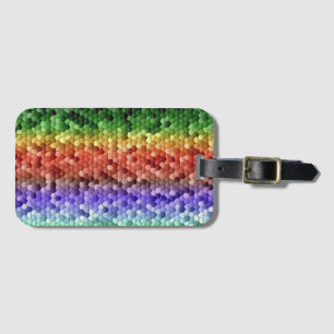 Rainbow Mosaic Mönster Bagagebricka