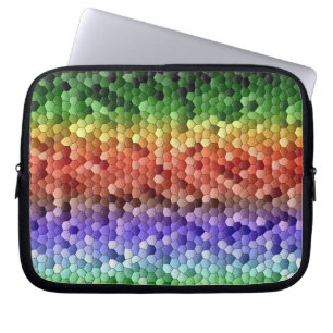 Rainbow Mosaic Mönster Laptop Fodral