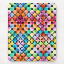 Rainbow mosaic mönster musmatta