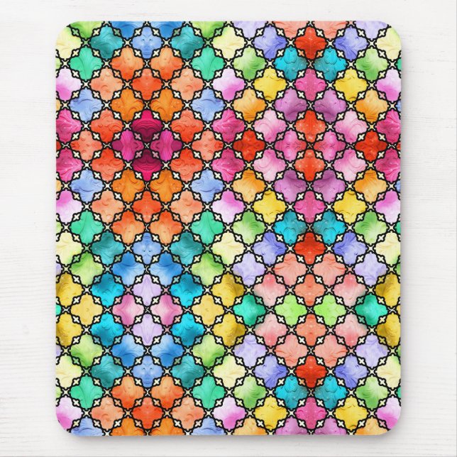 Rainbow mosaic mönster musmatta (Framsidan)