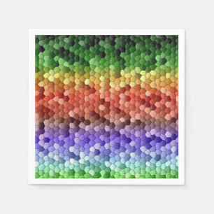 Rainbow Mosaic Mönster Pappersservett