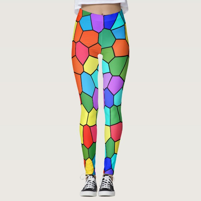 Rainbow Mosaics Leggings (Framsida)