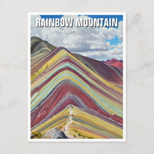 Rainbow Mountain Cusco Peru Travel Vykort