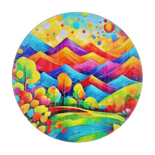 Rainbow Mountains Abstrakt liggande