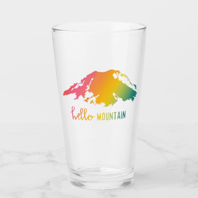 Rainbow Mt Rainier Glass Glaskopp (Framsida)
