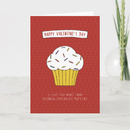 Rainbow Muffin Valentiness Card Helgkort