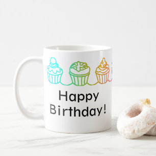 Rainbow Muffinsar Gräns Personlig mugg