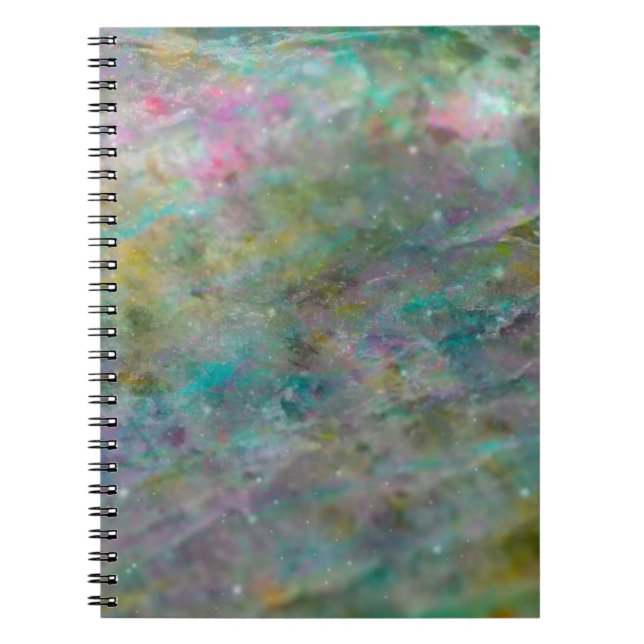 Rainbow Multi Crystal Sten Marble Journal Anteckningsbok (Framsidan)