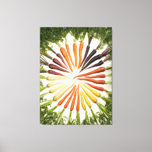 Rainbow Multicolor Carrots Canvas
