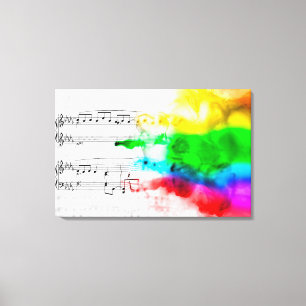Rainbow Music Canvastryck