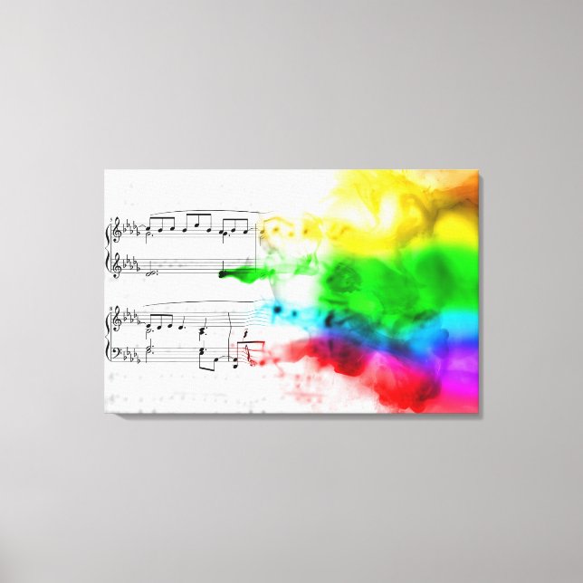 Rainbow Music Canvastryck (Framsida)