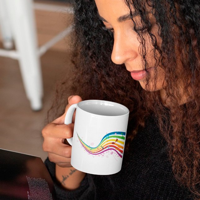Rainbow Music Wave Mugg (Skapare uppladdad)