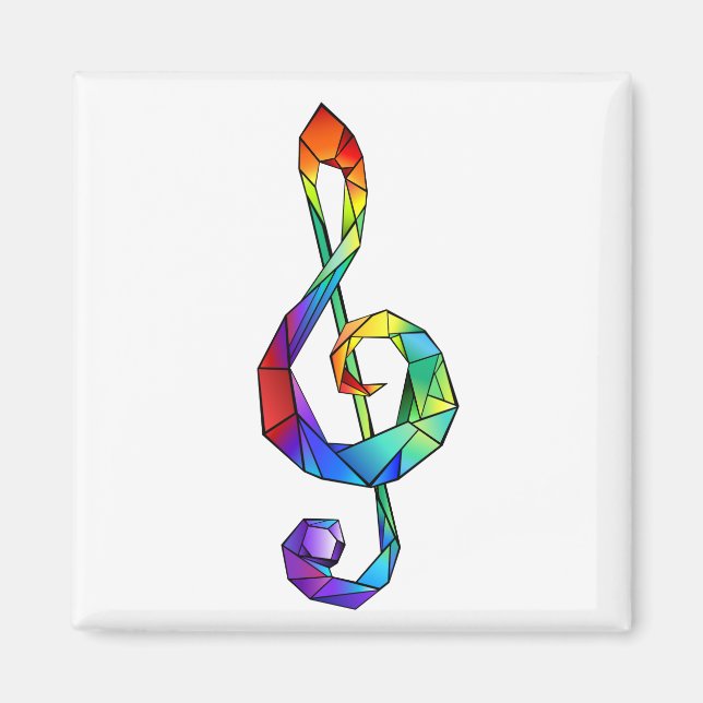Rainbow Musical Nyckel Magnet (Framsidan)