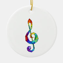 Rainbow Musical Nyckel treble clef