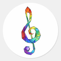 Rainbow Musical Nyckel treble clef