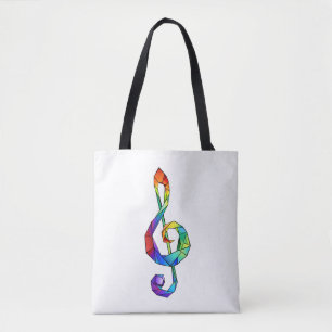 Rainbow Musical Nyckel treble clef Tygkasse