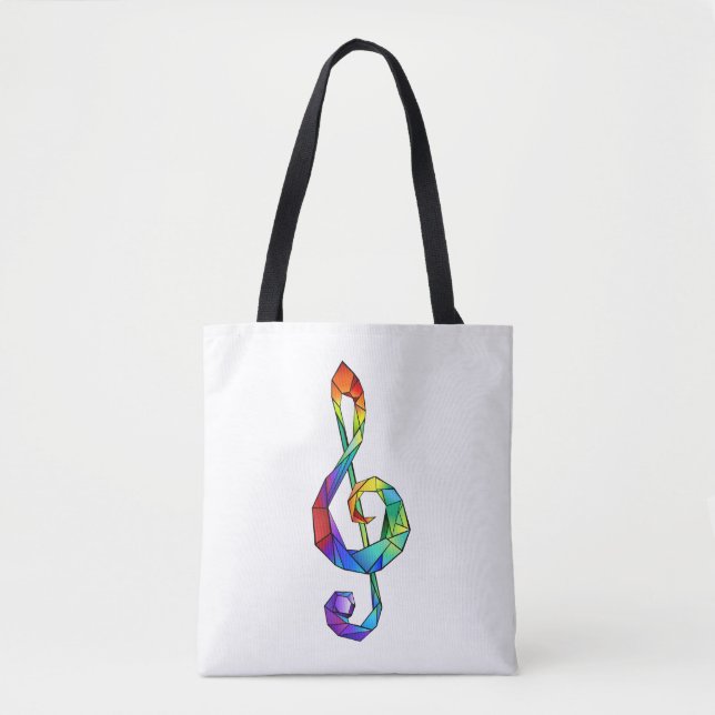 Rainbow Musical Nyckel treble clef Tygkasse (Framsida)