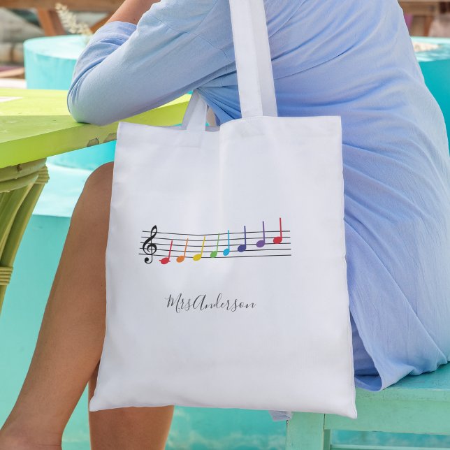 Rainbow Musik noter  Music Teacher Tygkasse (Skapare uppladdad)