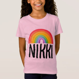 RAINBOW NAMN PERSONLIG GIRLY GIRLS T-SHIRTS