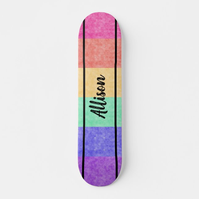 Rainbow Namn Skateboard (Framsida)