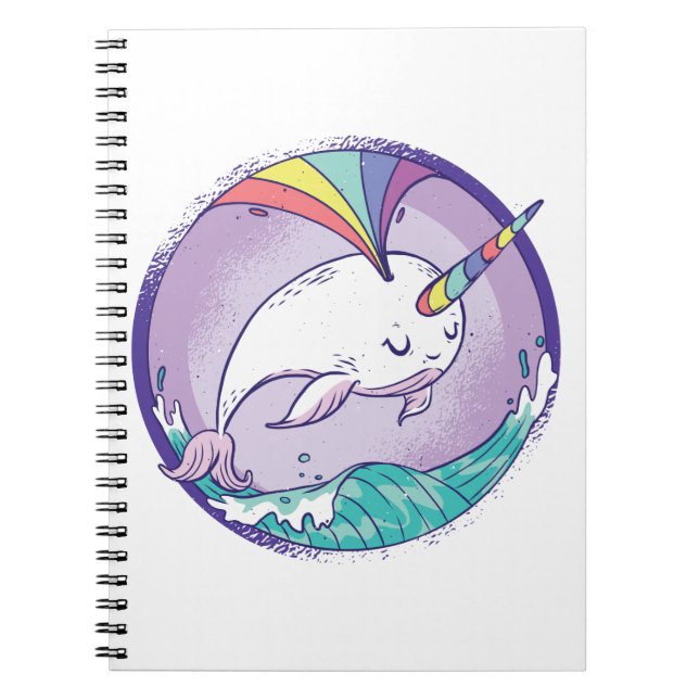 Rainbow Narval Anteckningsbok (Framsidan)