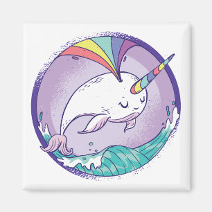 Rainbow Narval Magnet