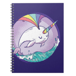 Rainbow Narwhal Anteckningsbok