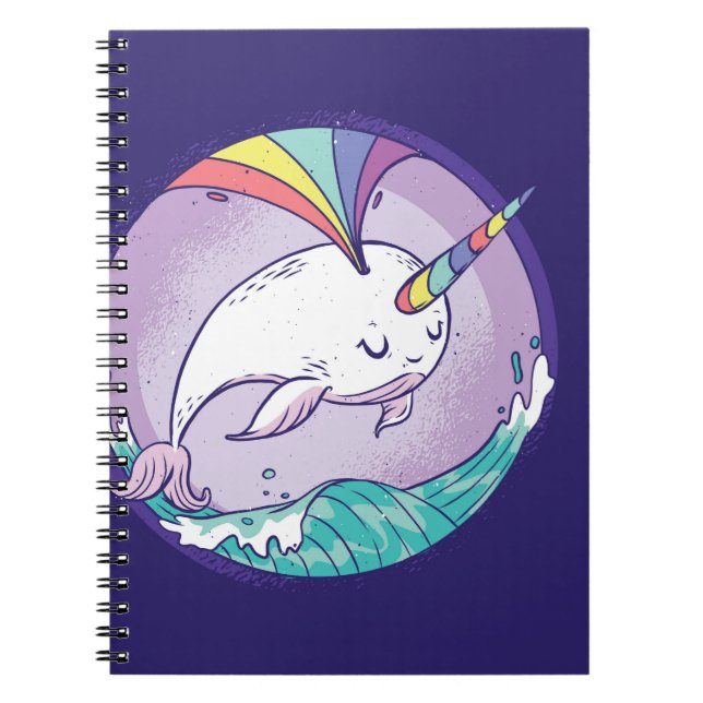 Rainbow Narwhal Anteckningsbok (Framsidan)