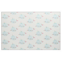 Rainbow Narwhal Kawaii Mönster i Pastel Blue