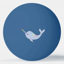 Rainbow Narwhal Ping Pong Boll