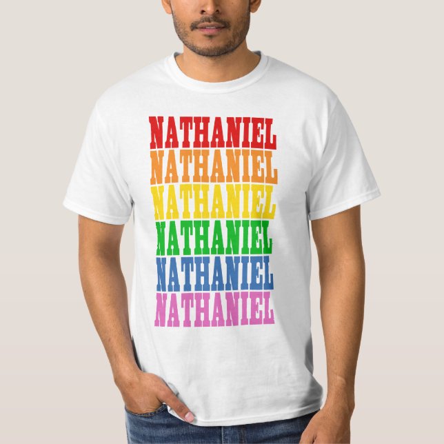 Rainbow Nathaniel Tee Shirt (Framsida)