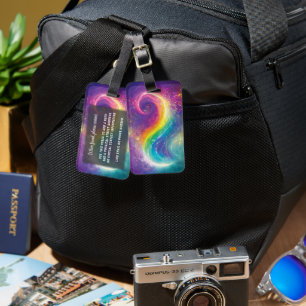 Rainbow Nebula Flow Sparkly Cosmic Space HGBTQ Bagagebricka