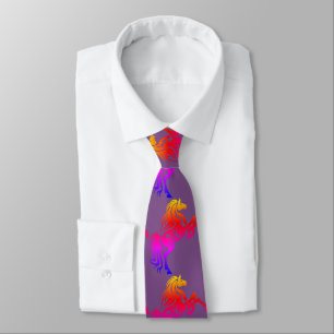 Rainbow Neon Färger Horse Print on any Färg Tie Slips