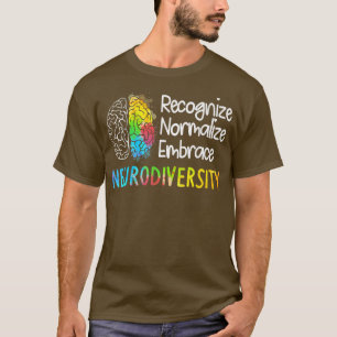Rainbow Neurodiversity Brain Spectrum ADHD Autism T Shirt