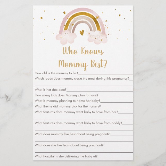 Rainbow Neutralt Guld som känner Mammans bästa spe (Framsida)