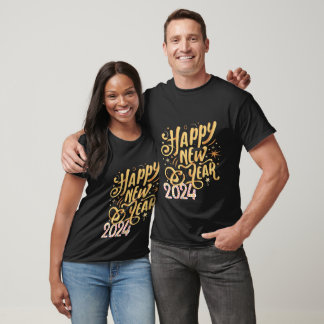 Rainbow New Year's Eve,2024 Happy New Year, funny  T Shirt