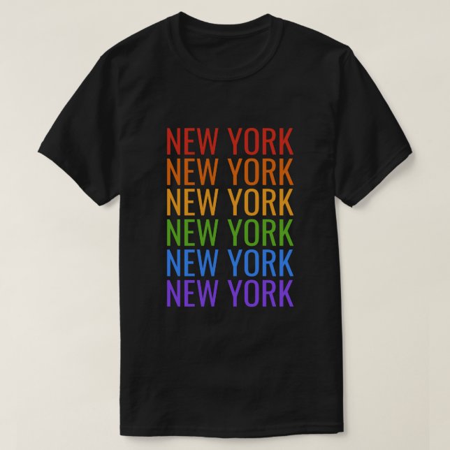 Rainbow NEW YORK-skjortor & jacka T Shirt (Design framsida)