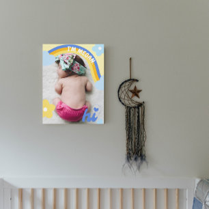 Rainbow Newborn Photo Baby Nursery Decor Canvas
