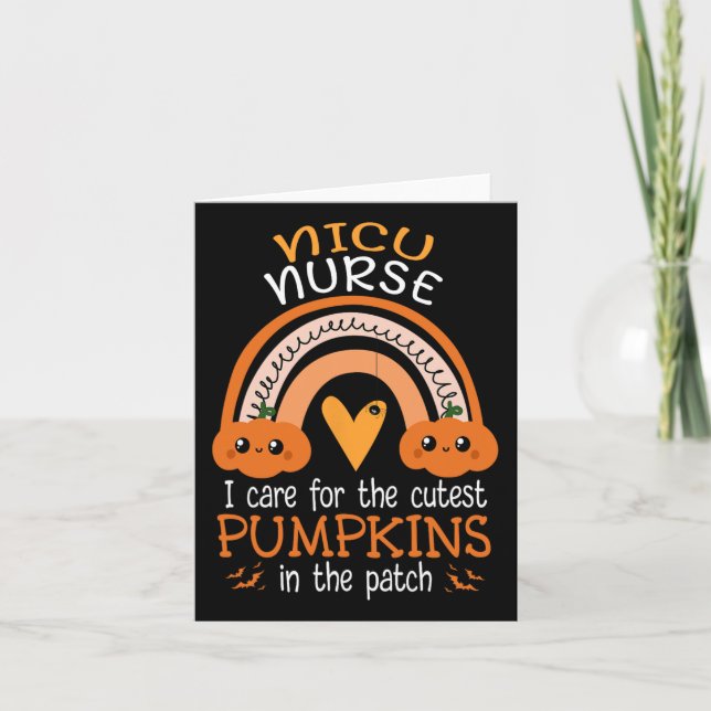 Rainbow Nicu Nurse Cutest Pumpkins in the Patch ha Kort (Framsida)