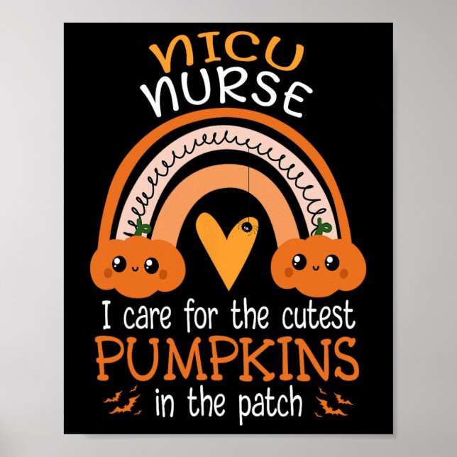 Rainbow Nicu Nurse Cutest Pumpkins in the Patch ha Poster (Framsidan)