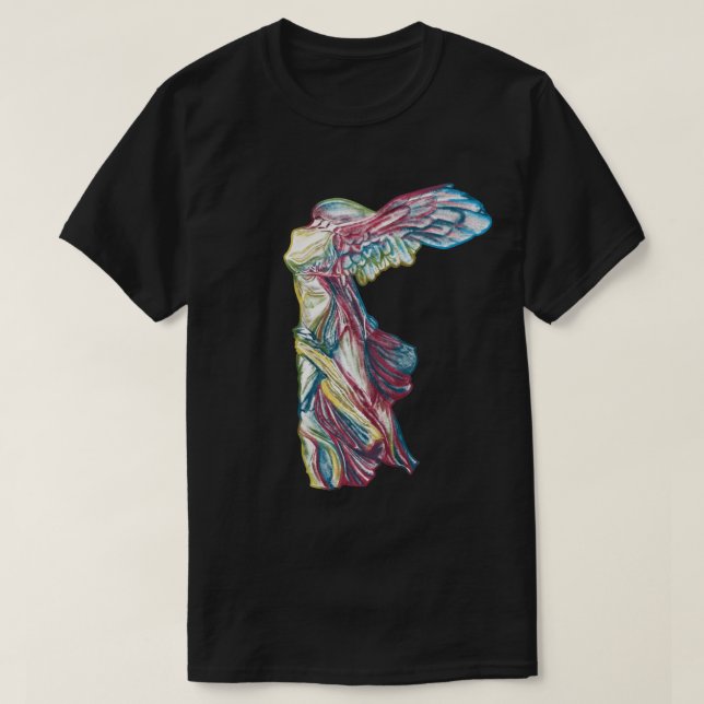 Rainbow Nike of Samothrace Sculpture Art History T Shirt (Design framsida)