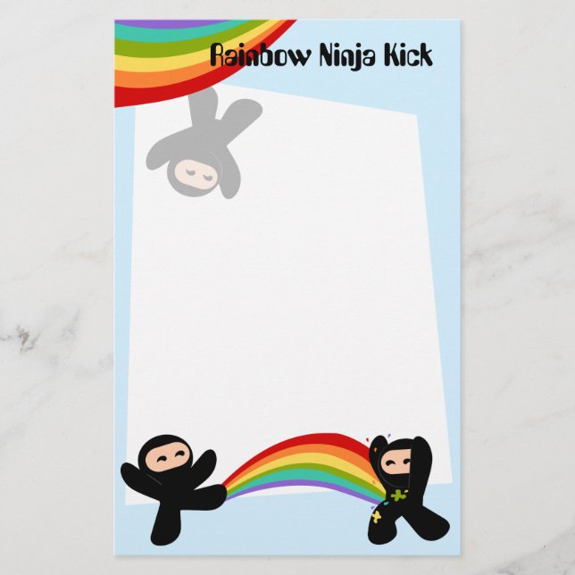 Rainbow Ninja Kick Brevpapper (Framsida)
