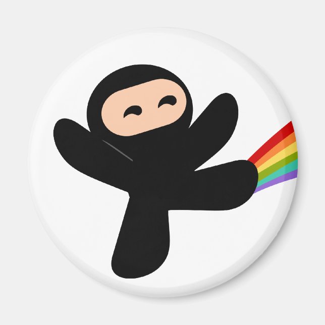 Rainbow Ninja Kick Magnet (Framsidan)