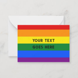 RAINBOW note card blank flat to personalise Anteckningskort